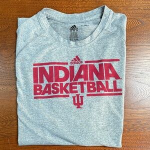 Adidas Gray Indiana Basketball Climalite Tee Large